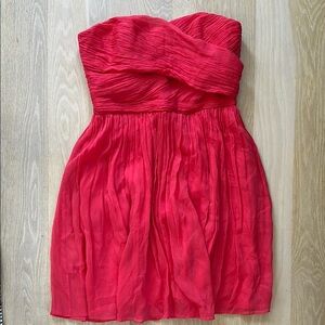 J Crew chiffon strapless mini dress